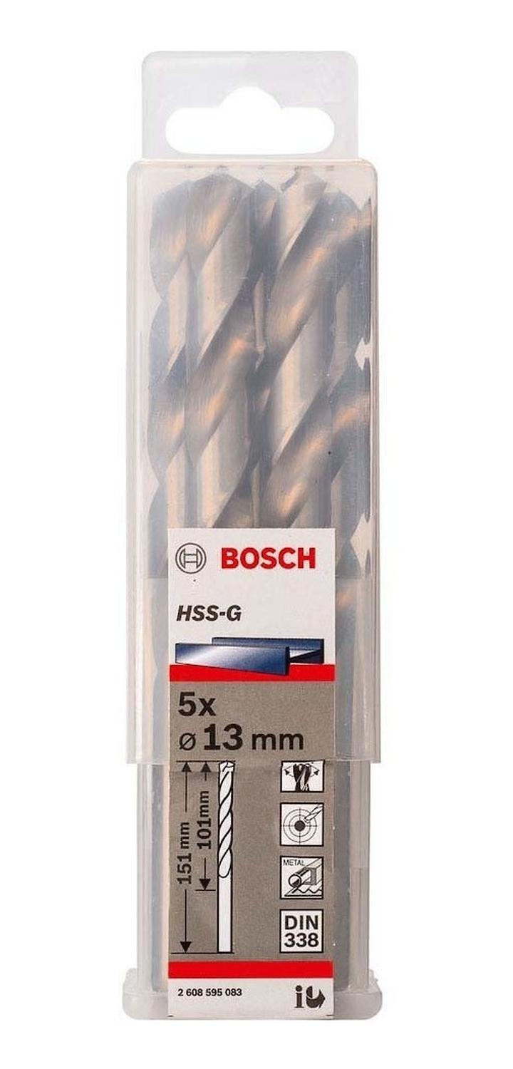 Caja Con 5 Unidades Broca Para Metal Bosch HSS - G 13mm - Herram.cl