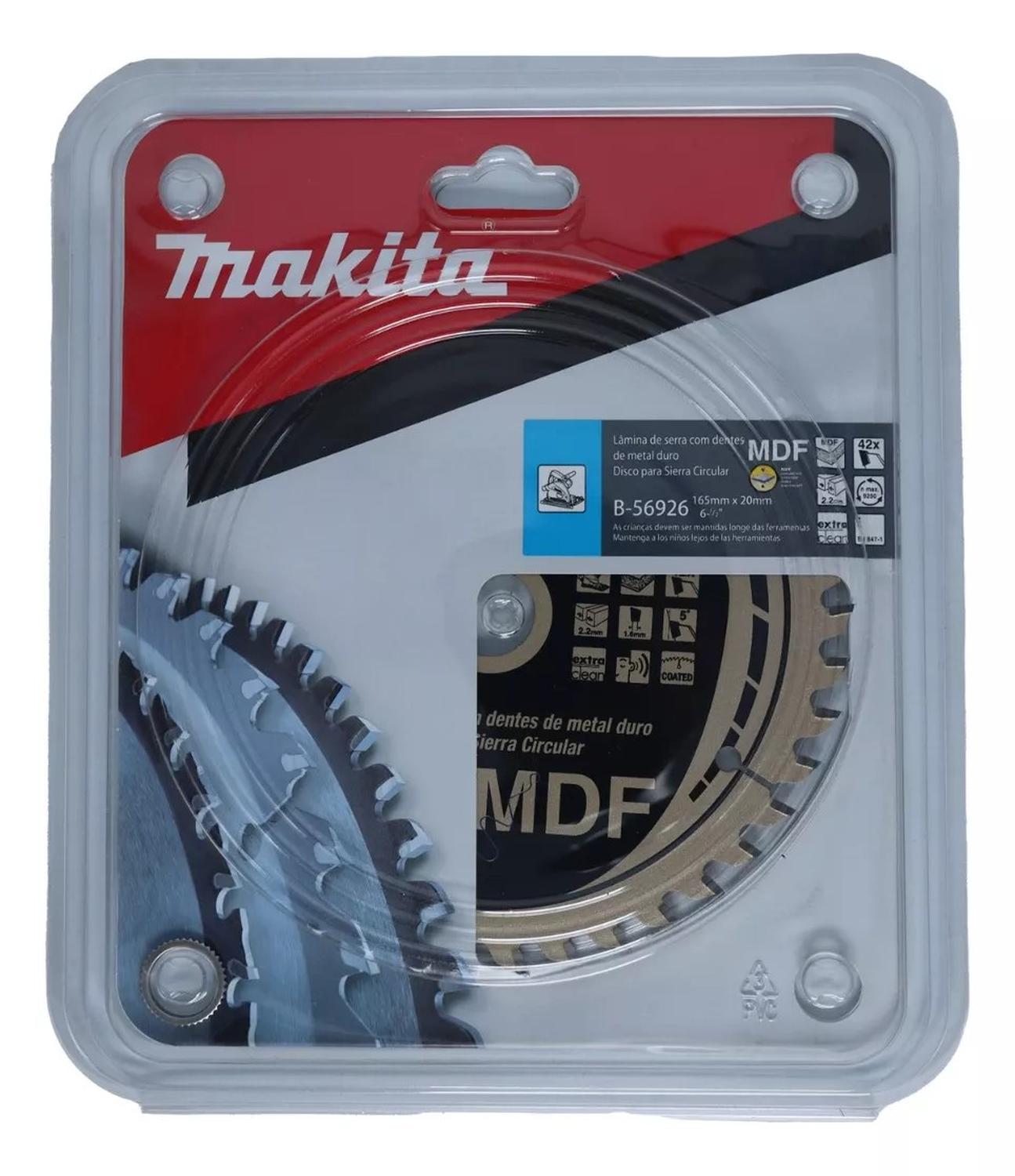 DISCO DE SIERRA (HI - ATB) 6 1/2'' EJE 20mm PARA SP600D MDF - Herram.cl