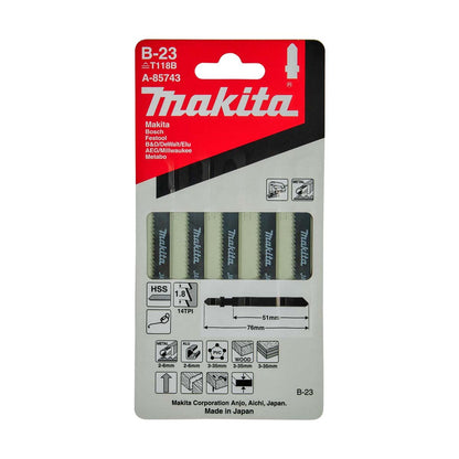 Pack 5 Hojas de Calar HSS Multimaterial 76mm - Makita - Herram.cl