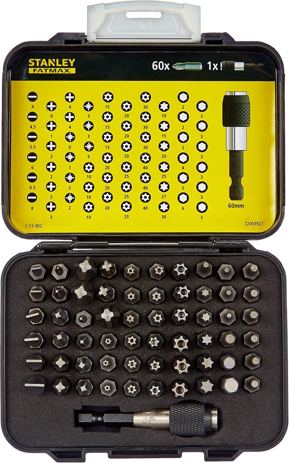 Set Puntas Atornillar Stanley FATMAX 1/4'' 61 Pzas 1-13-902 - Herram.cl