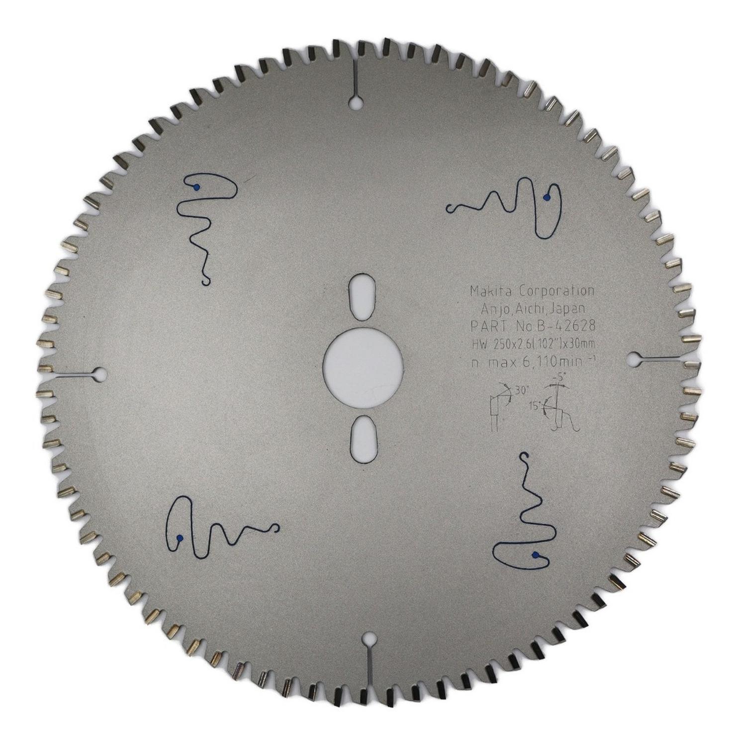 Disco Sierra Melamina TCT 250x30mm 80T Terminacion - Makita - Herram.cl