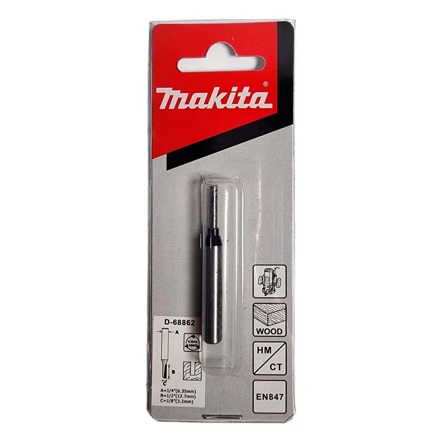Fresa Recta 1 Filo 1/8''x1/2'' Toma 1/4'' - Makita - Herram.cl
