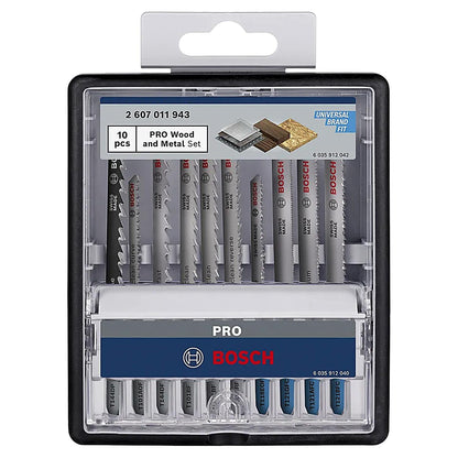 Set 10 Hojas Caladora BOSCH Wood and Metal T144DP T121BFC - Herram.cl