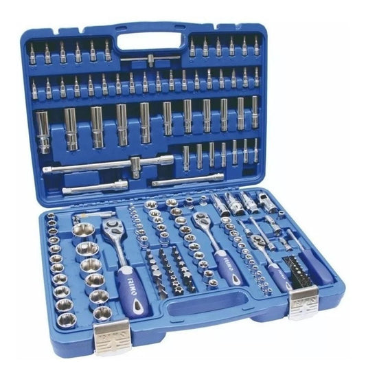 Juego De Dados 1/4'', 3/8 '' Y 1/2'' De 173 Pzs. Irimo 130 - 173 - 4 - Herram.cl