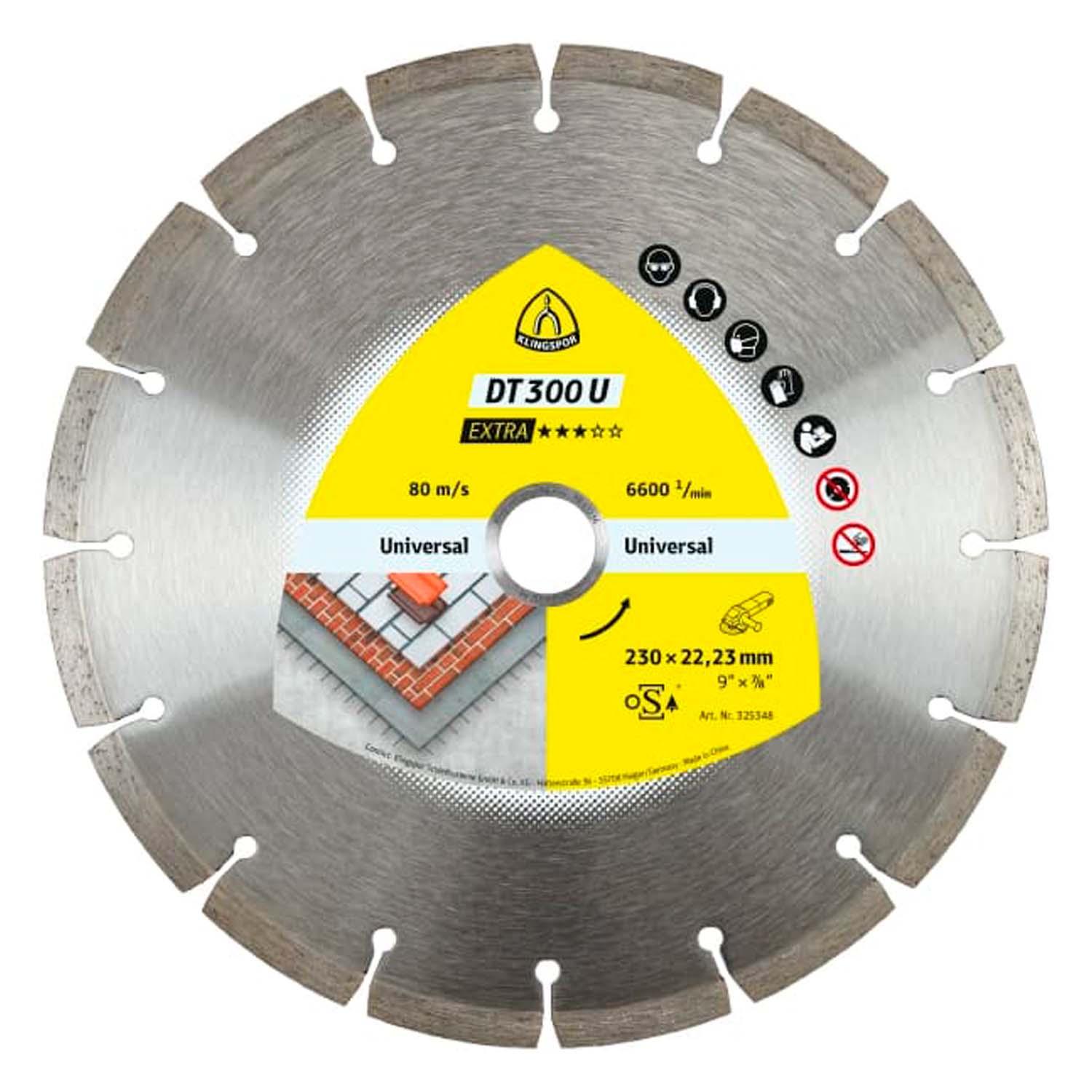 Disco Diamantado Segmentado DT300U 9''x2,3mm - Klingspor - Herram.cl