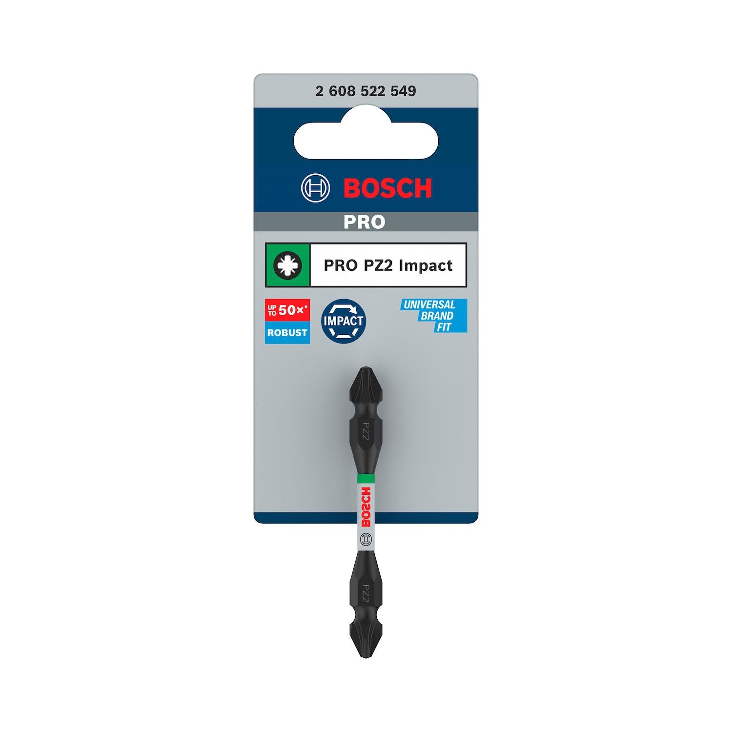 Punta Doble PRO Impact PZ2x65mm - Bosch - Herram.cl