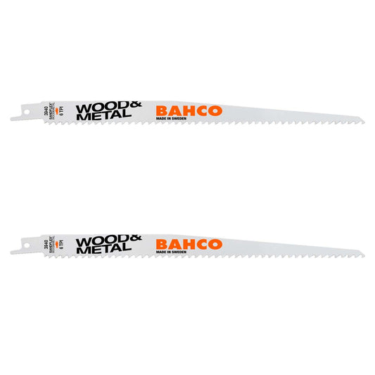 Pack 2 Hojas De Sierra Sable Madera & Metal 300mm - Bahco - Herram.cl