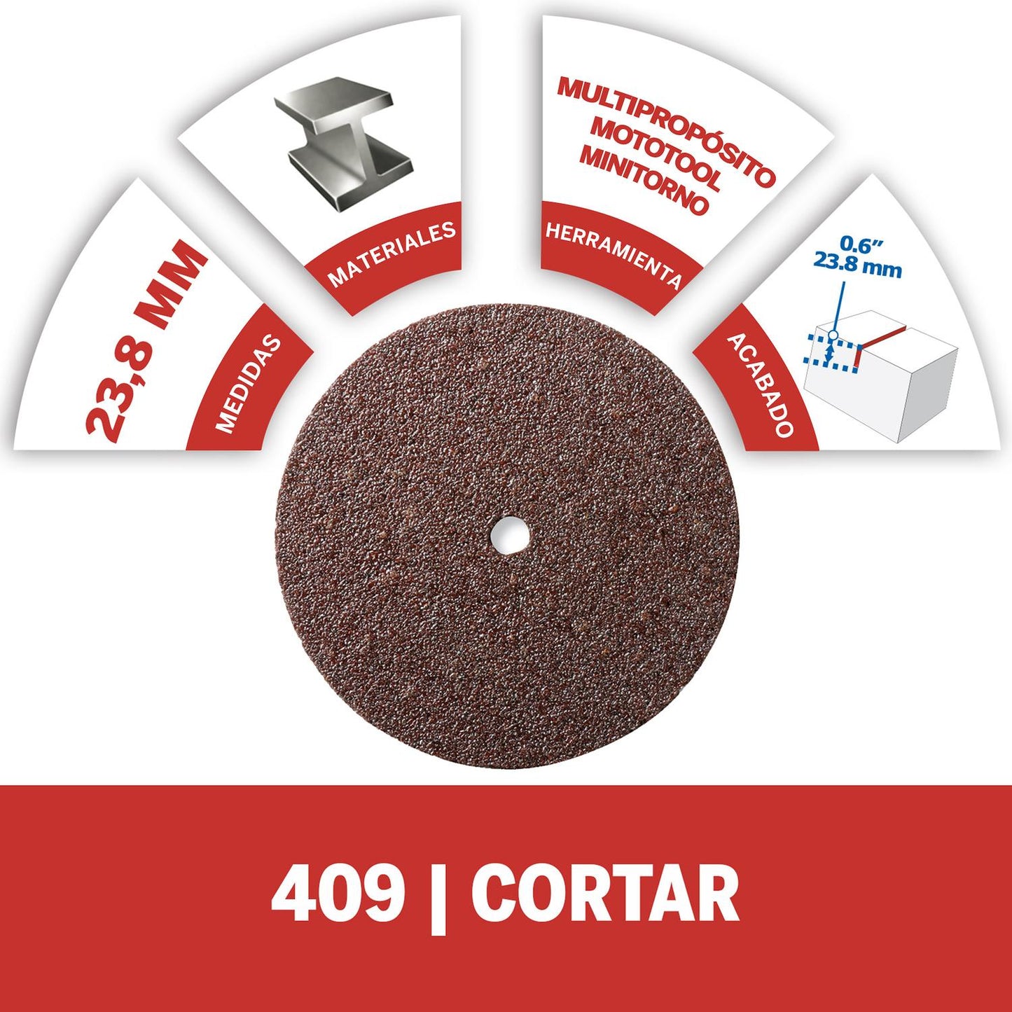 36 Discos de Corte 23,8 x 0,6mm (409) - Dremel - Herram.cl
