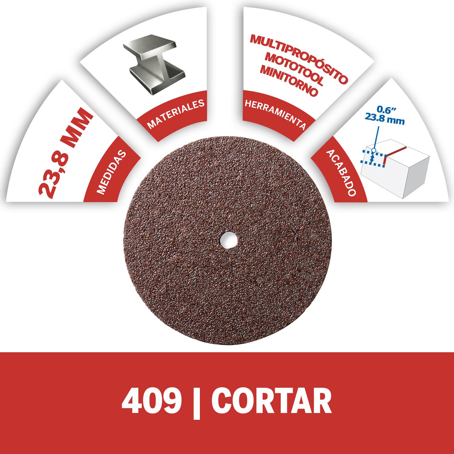 36 Discos de Corte 23,8 x 0,6mm (409) - Dremel - Herram.cl