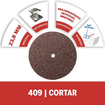 36 Discos de Corte 23,8 x 0,6mm (409) - Dremel - Herram.cl