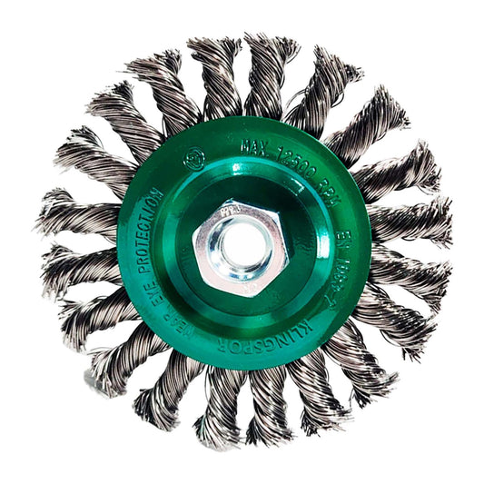 Grata Circular Trenzada BR600Z INOX 115x14mm / M14 - Klingspor - Herram.cl