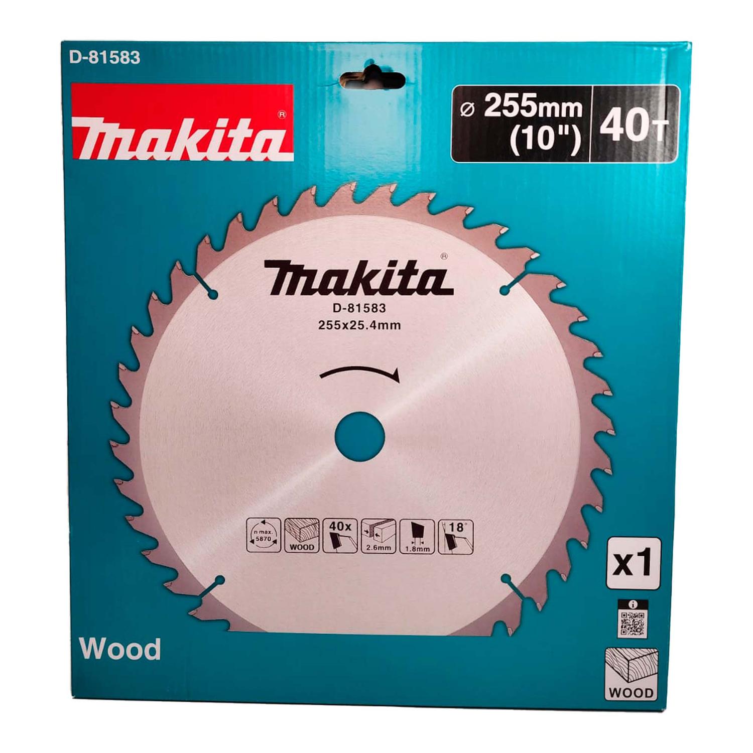 Disco De Sierra Circular 10'' Eje 25,5mm 40 D - Makita - Herram.cl