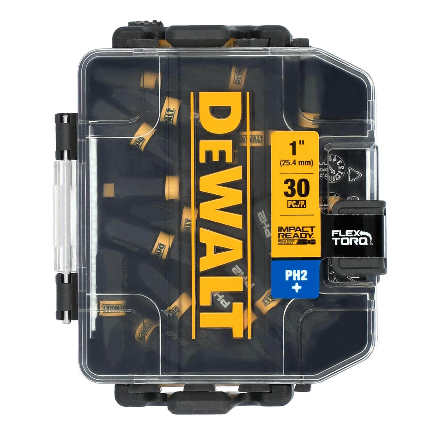 Set de Puntas FLEXTORQ PH2 - 1'' (25,4mm) 30 Pzas - DeWALT - Herram.cl