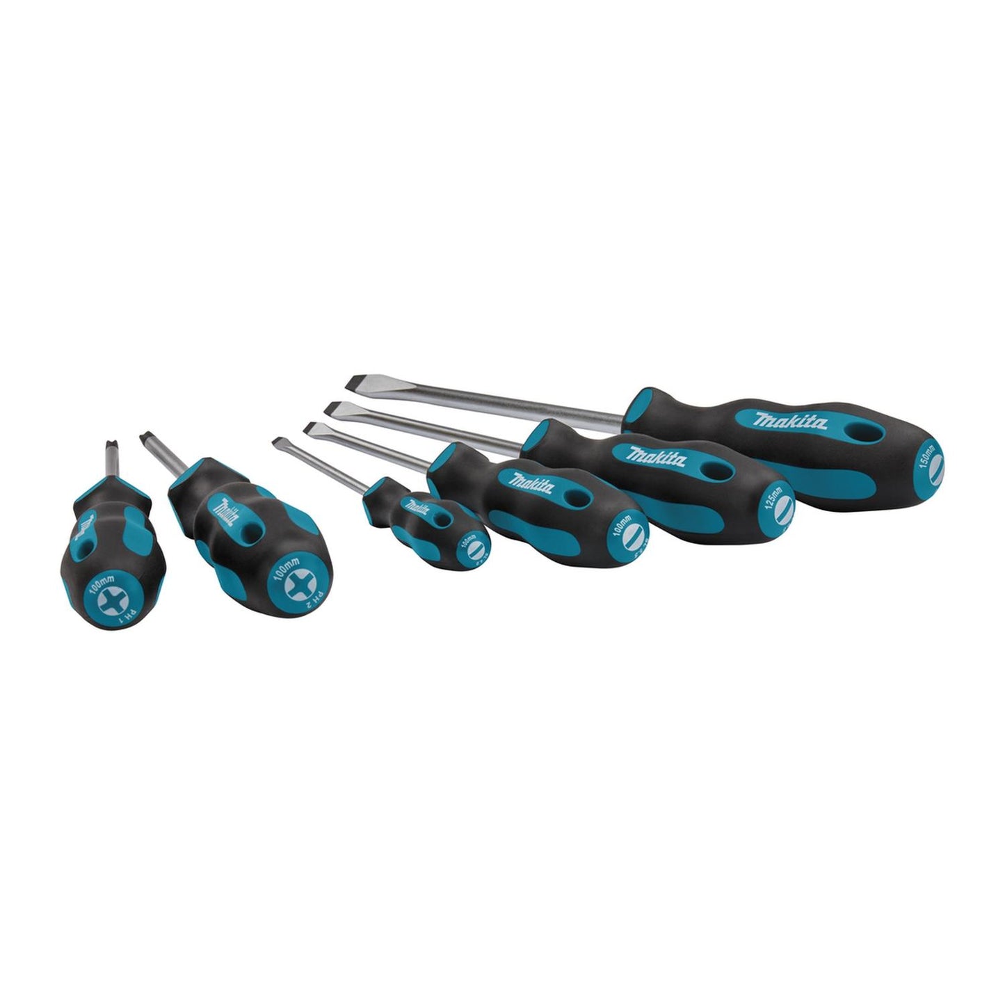 Juego de destornilladores planos y Phillips 6 Pzas - Makita - Herram.cl