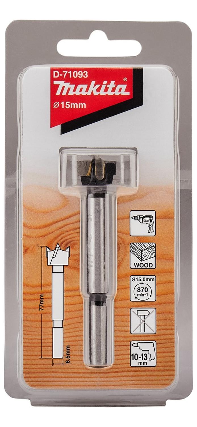 Broca Bisagra 15x77mm (Forstner) - Makita - Herram.cl