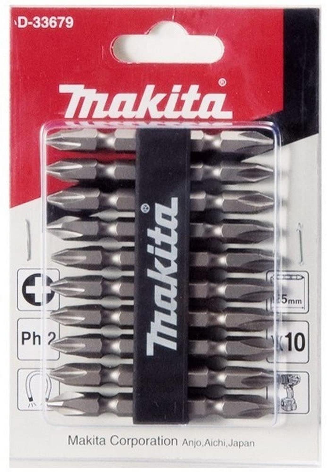 Jueg Puntas Makita Ph2 Dobles 65mm 10pcs - Herram.cl
