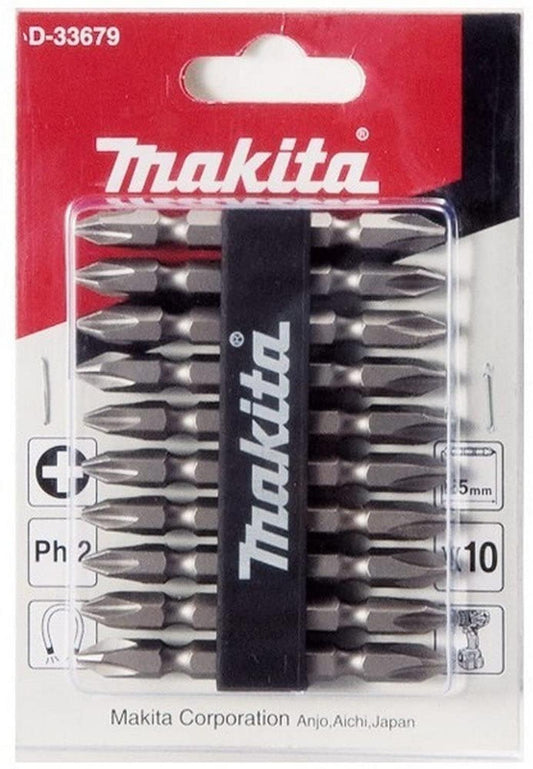 Jueg Puntas Makita Ph2 Dobles 65mm 10pcs - Herram.cl