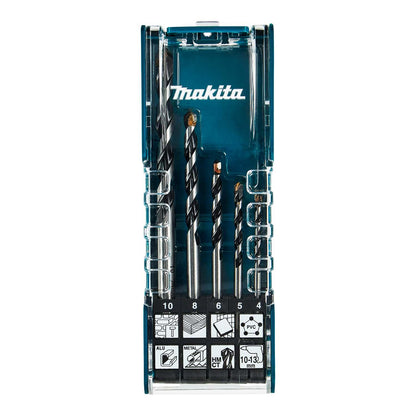 Set Brocas Multimaterial 4, 5, 6, 8, 10mm 5 Pzas - Makita - Herram.cl