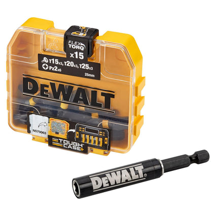 Juego De Puntas FLEX TORQ 15 Pzas - DeWALT - Herram.cl