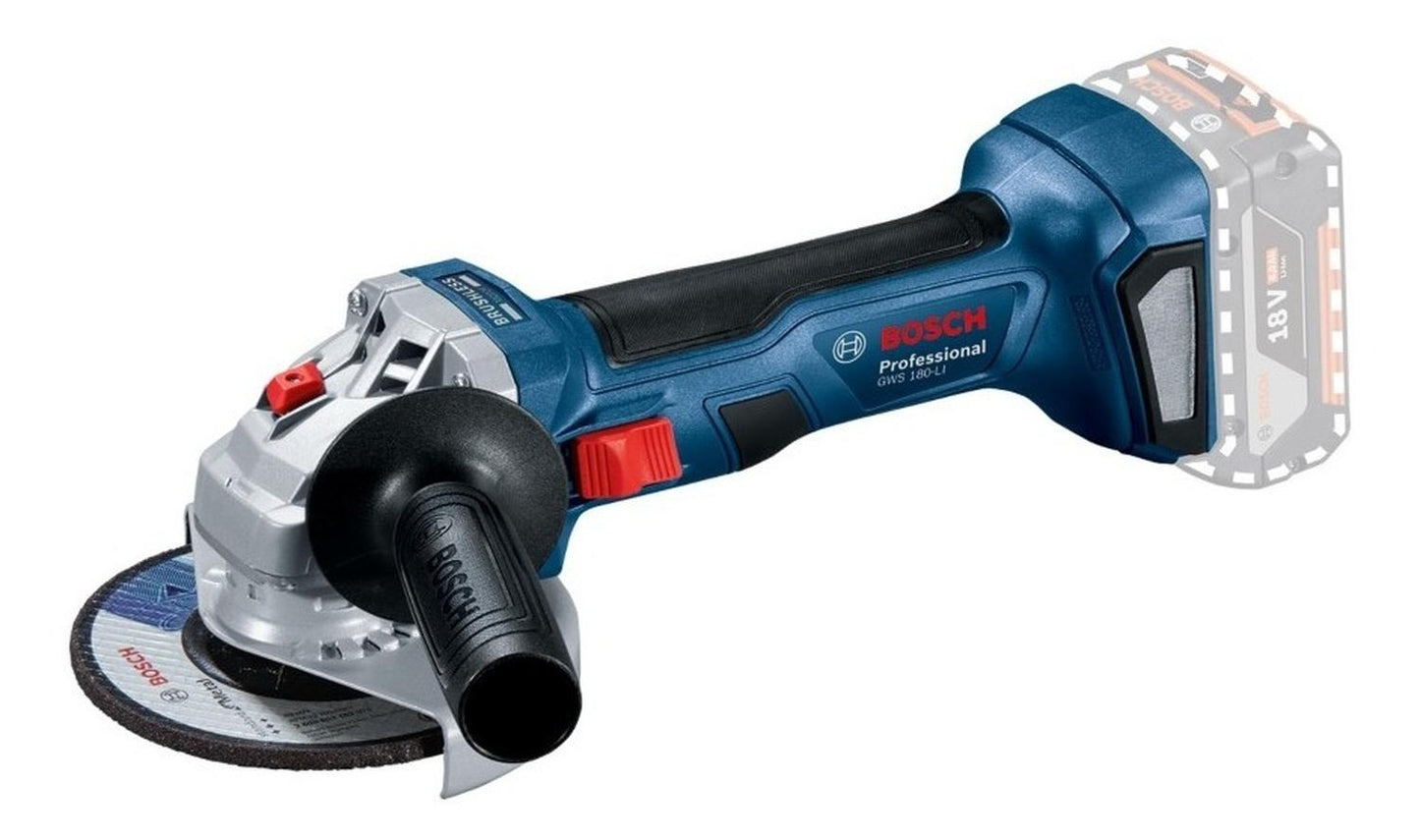 Esmeril Angular Inalámbrico Bosch 5'' GWS 180 - LI Bare Tool - Herram.cl