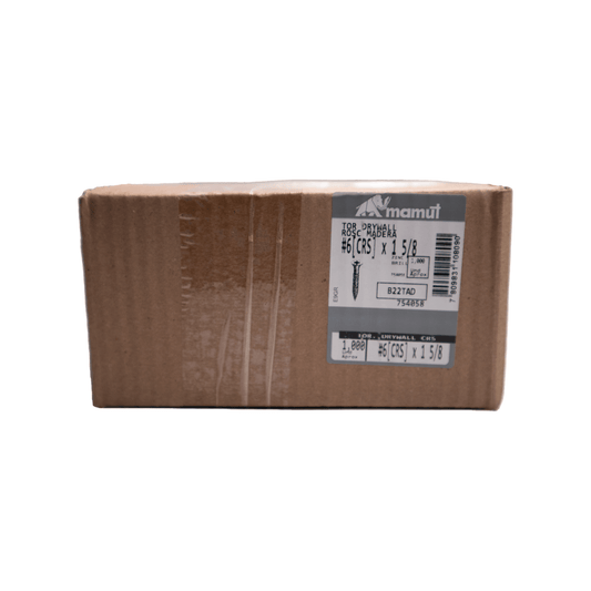 Tornillo Dry Rosca Mad Zn Crs  6 - 9 X 1 5/8''(1000 U) - Mamut - Herram.cl