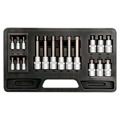 Juego Dados Con Punta Torx 1/4'' Y 1/2'' 18 Pzas - Yato - Herram.cl