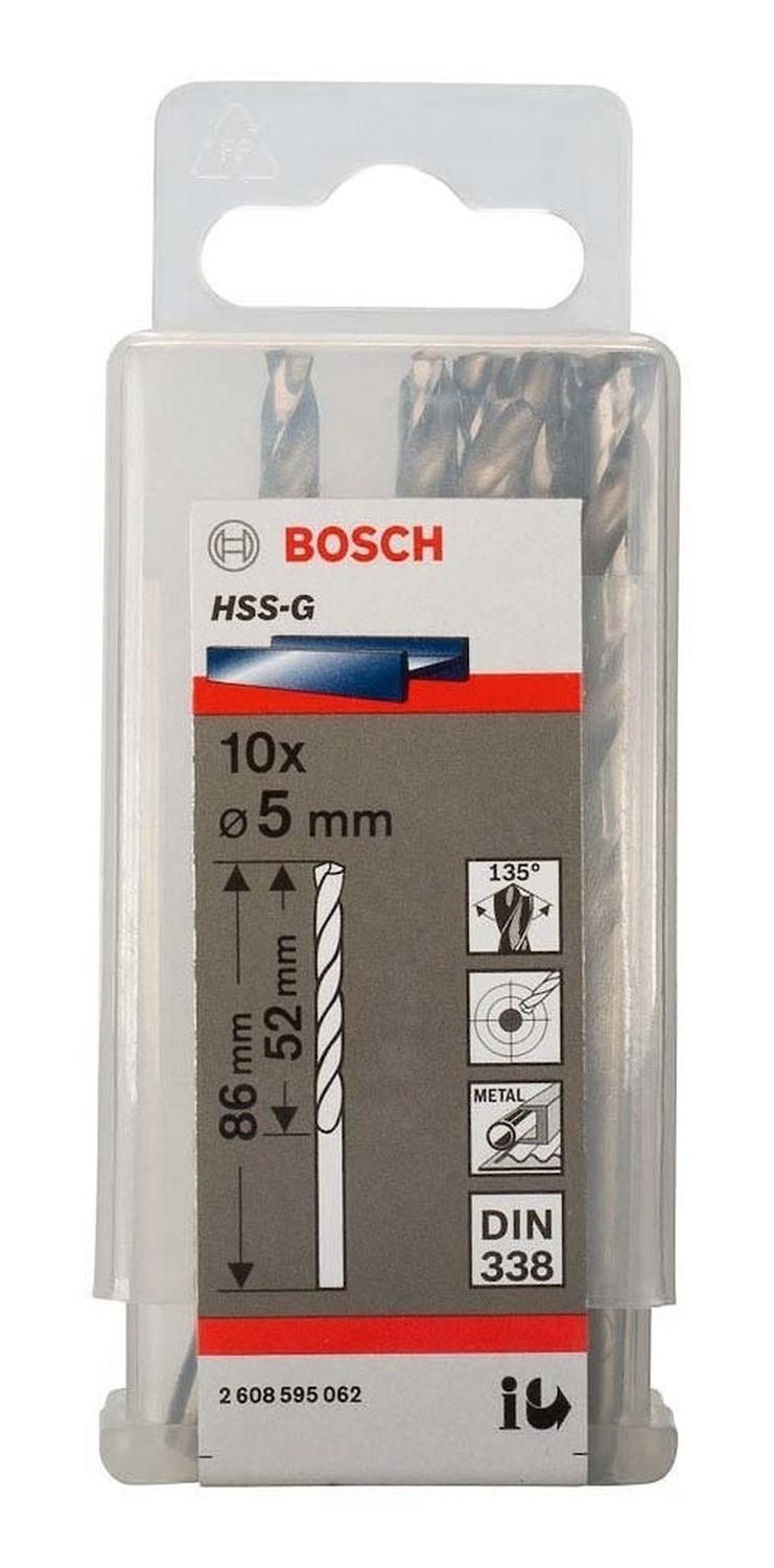 Caja Con 10 Unidades Broca Para Metal Bosch HSS - G 5mm - Herram.cl