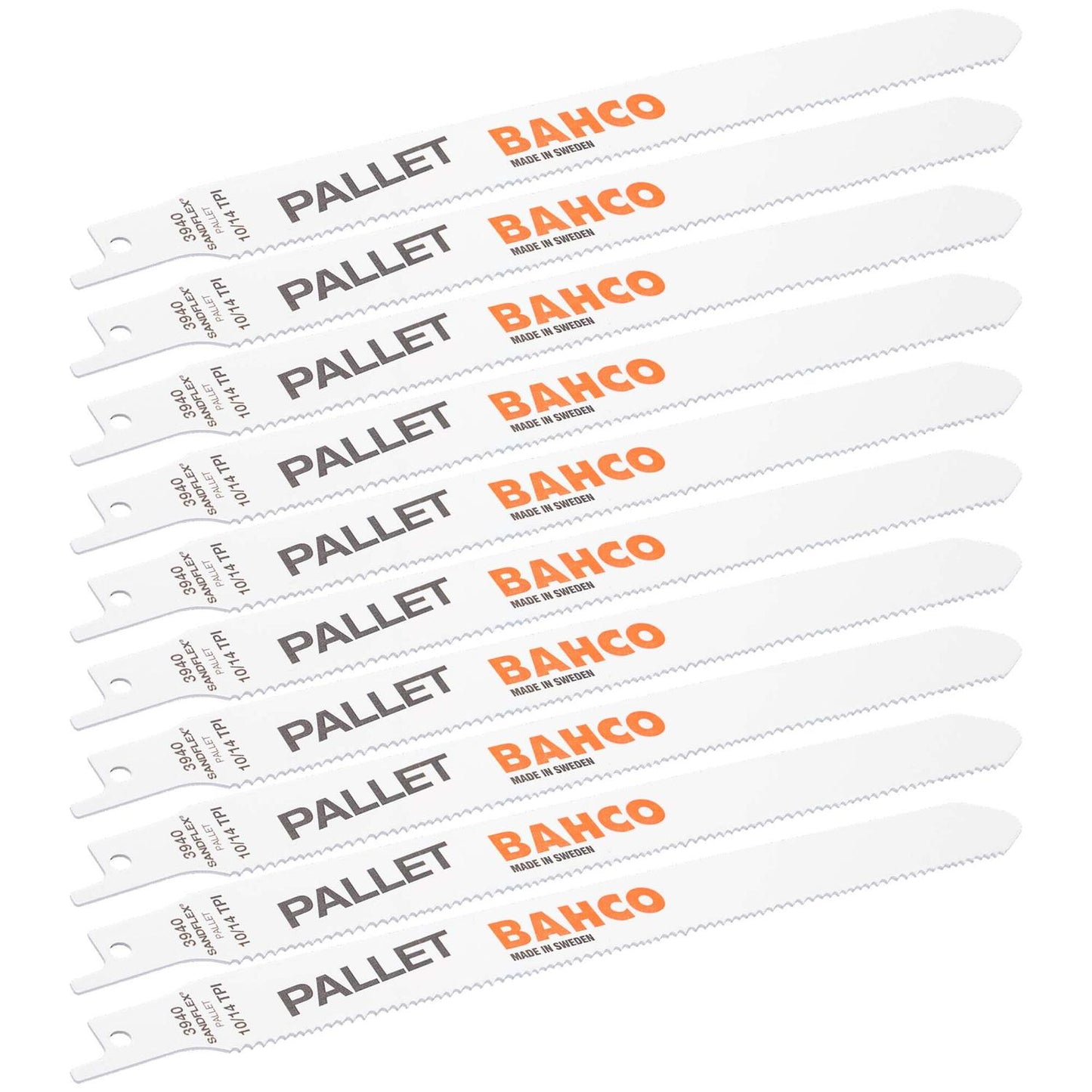 Pack 10 Hojas de sierra sable Sandflex Pallets 228mm - Bahco - Herram.cl