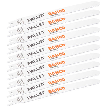 Pack 10 Hojas de sierra sable Sandflex Pallets 228mm - Bahco - Herram.cl