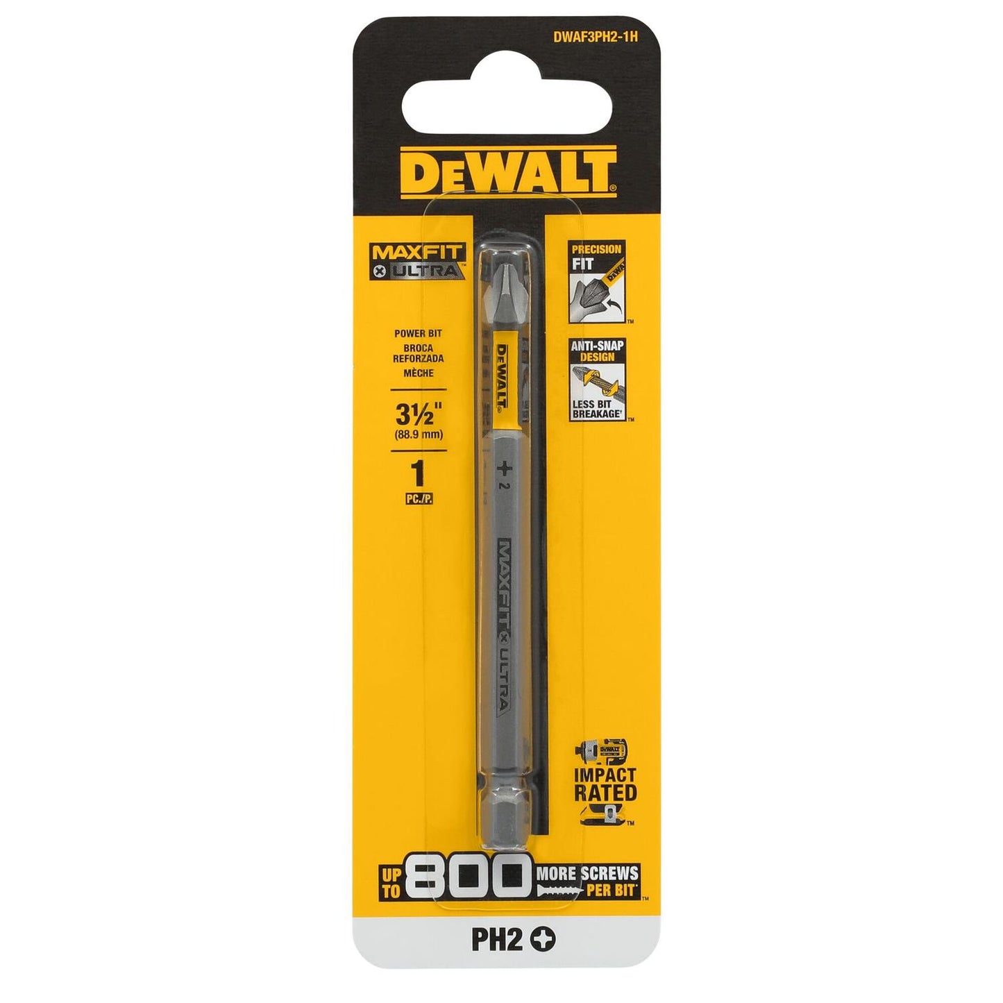 Punta Maxfit - Ultra PH2 - 3 - 1/2'' (88.9mm) - DeWALT - Herram.cl