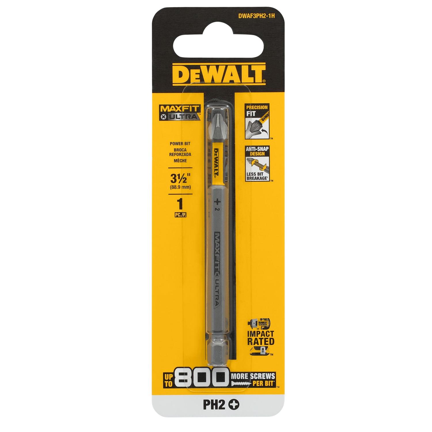 Punta Maxfit - Ultra PH2 - 3 - 1/2'' (88.9mm) - DeWALT - Herram.cl