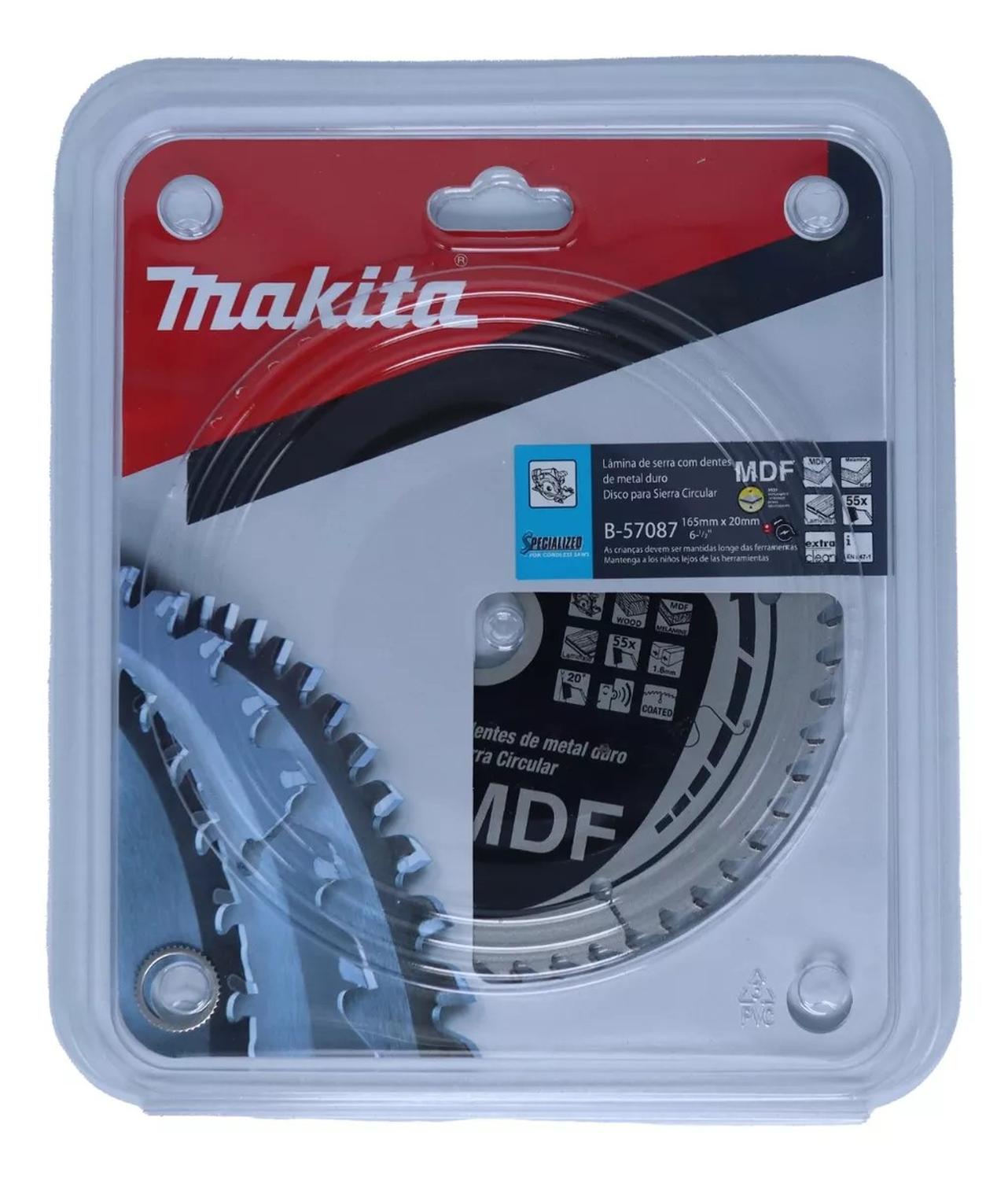 Disco Sierra Para SP600D 165mm (6 - 1/2'') 55 Dientes Makita - Herram.cl