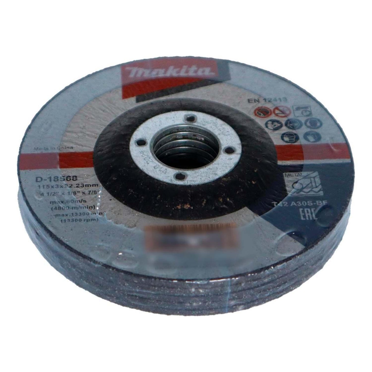 Pack 5 Discos Corte Metal Centro Deprimido 4 1/2''x 3mm - Makita - Herram.cl