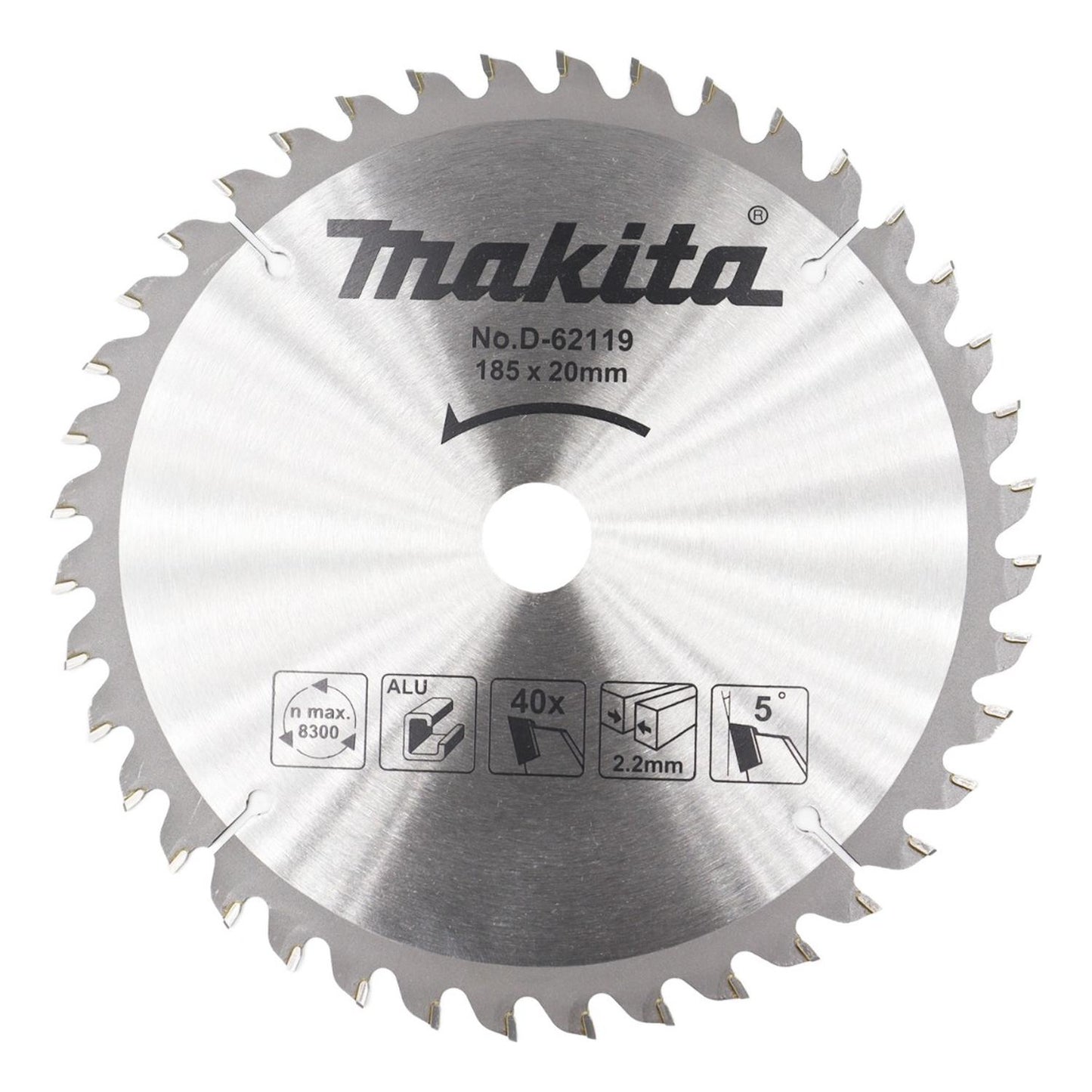 Disco Sierra Circular 7 1/4'' ( 185mm) 40 D Aluminio - Makita - Herram.cl