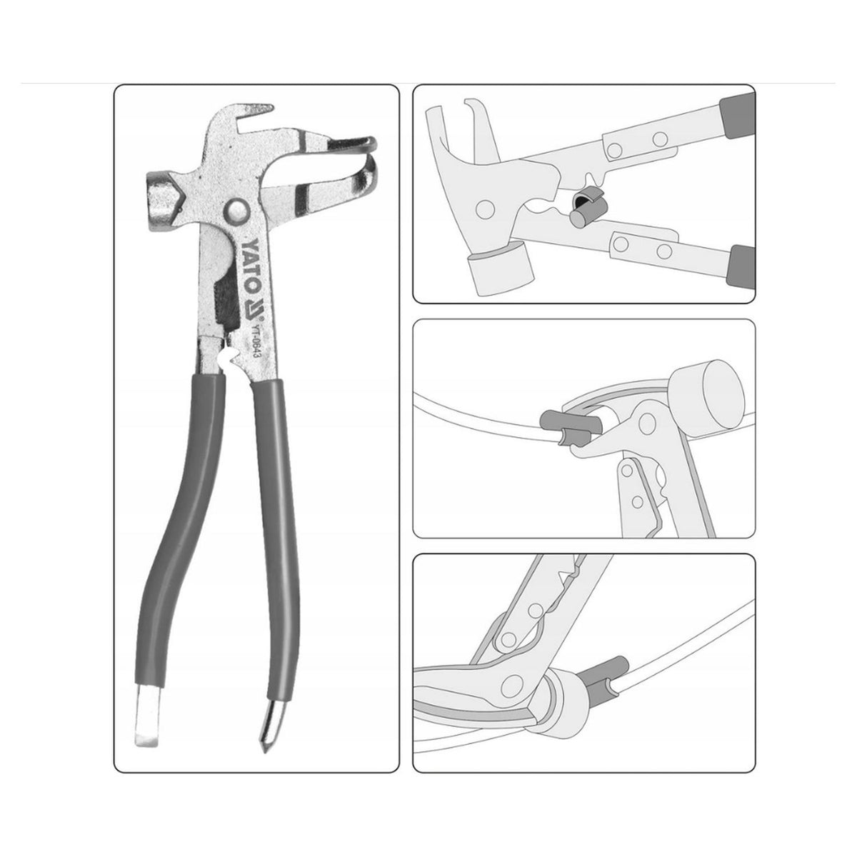 Alicate Contrapesos Balanceo YATO YT-0643 Ruedas CrV - Herram.cl