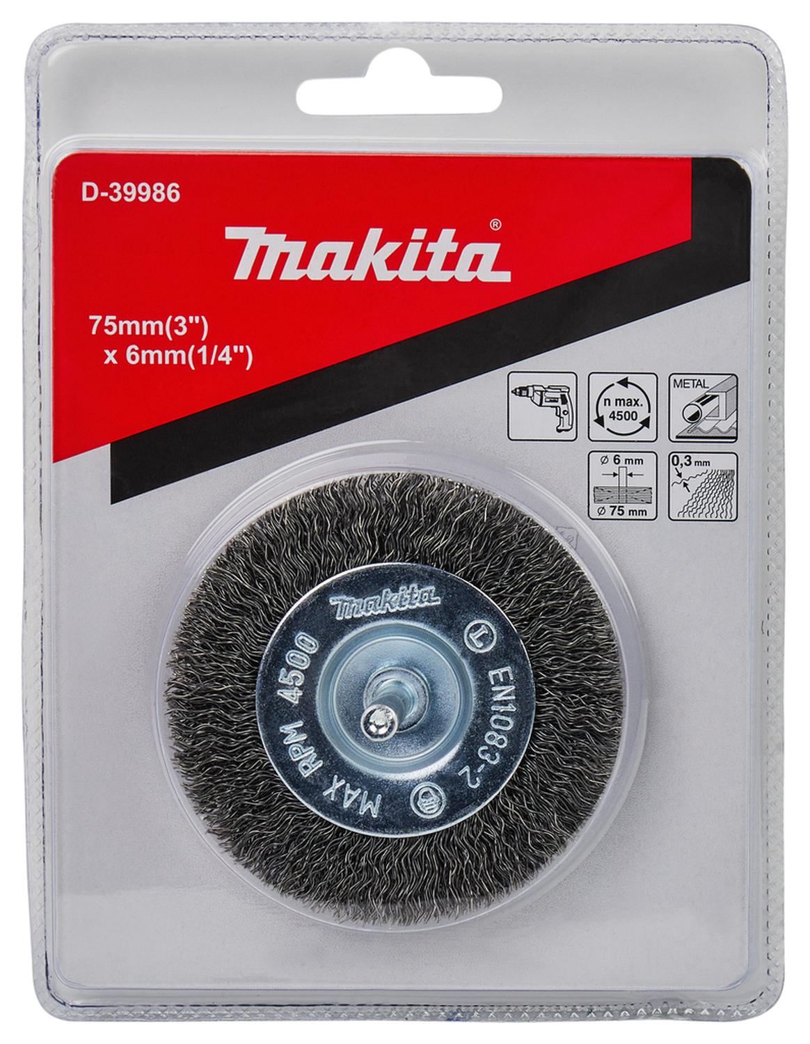 Grata Circular Acero Ondulado 75mm (3'') Toma 1/4'' - Makita - Herram.cl