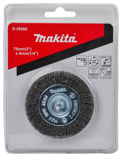 Grata Circular Acero Ondulado 75mm (3'') Toma 1/4'' - Makita - Herram.cl