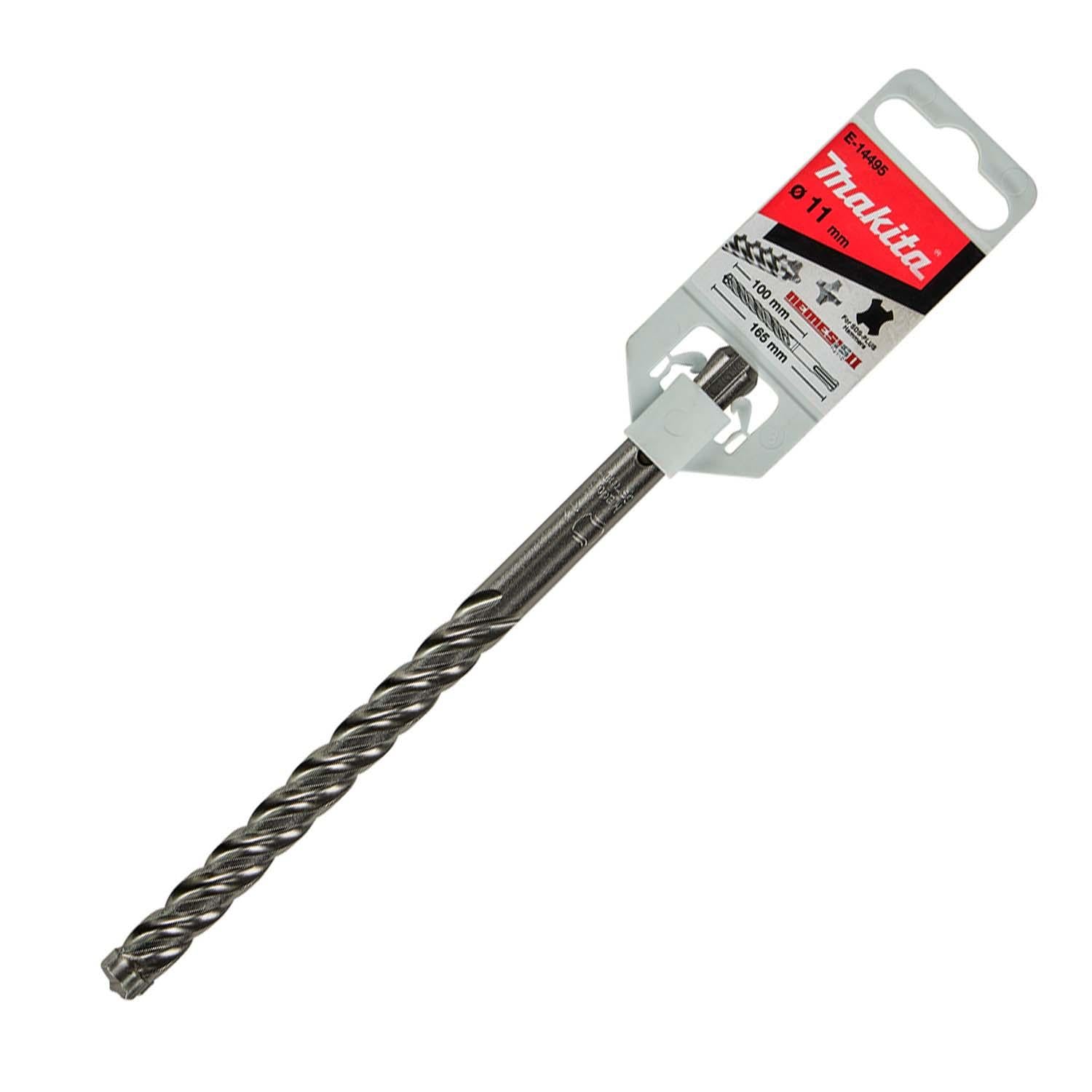Broca SDS - Plus Nemesis II 11x100x165mm (4 Filos) - Makita - Herram.cl