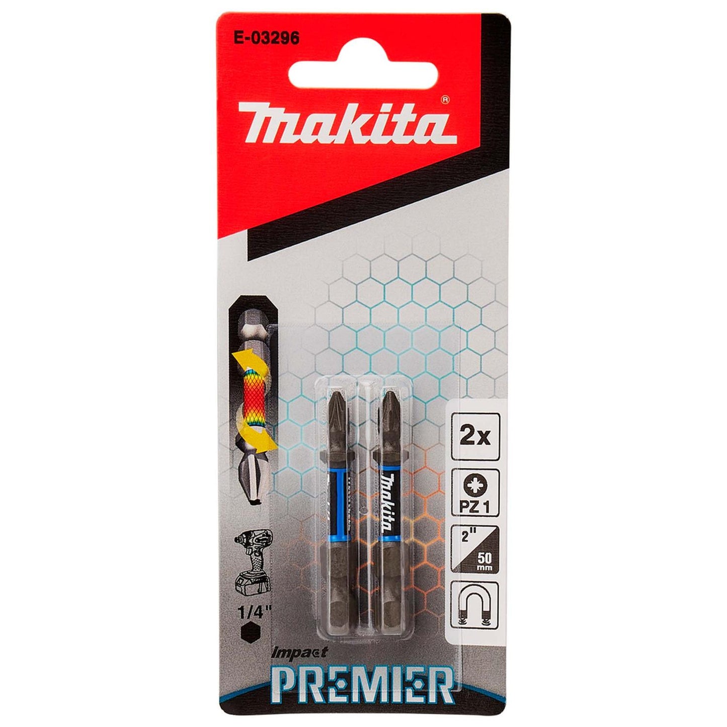 Puntas Impact Premier PZ1 - 50mm 2 Pzas - Makita - Herram.cl