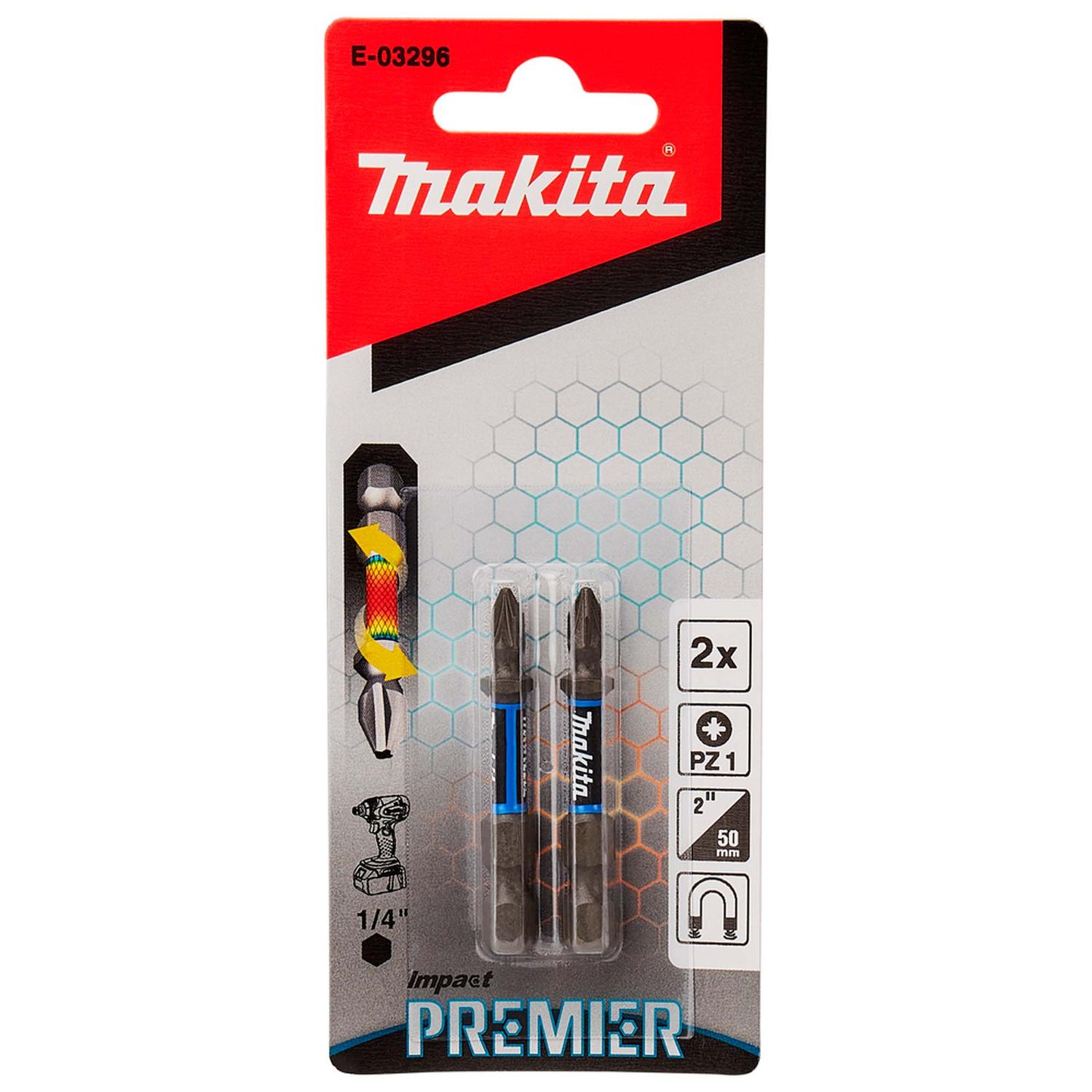 Puntas Impact Premier PZ1 - 50mm 2 Pzas - Makita - Herram.cl