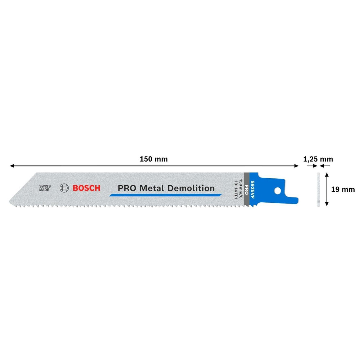 Hoja Sierra Sable Pro Metal 150mm 5 Pzas - Bosch - Herram.cl