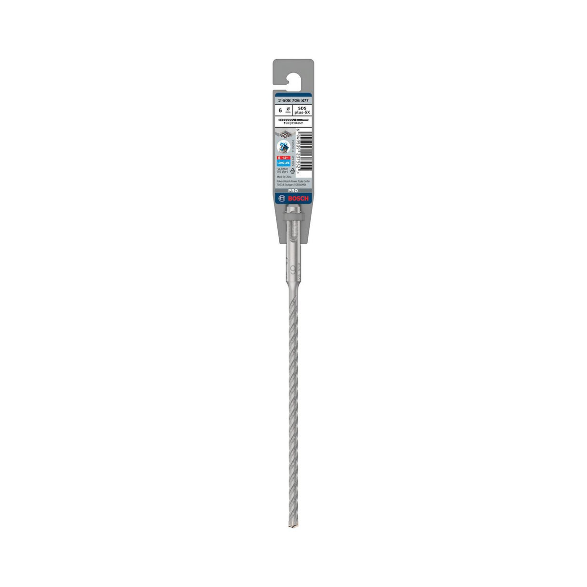 Broca Hormigón Bosch PRO SDS-Plus-5X 6x210mm 4 Filos - Herram.cl