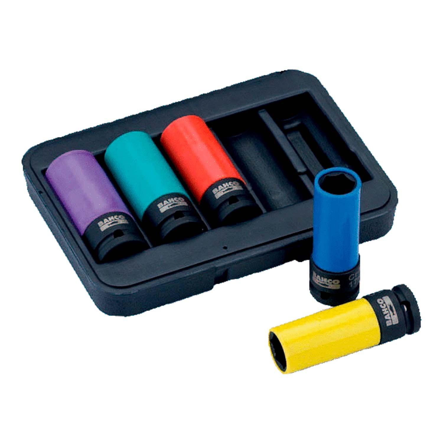 Juego de Dados de impacto para ruedas 17, 19, 21, 22 y 24mm - Bahco - Herram.cl