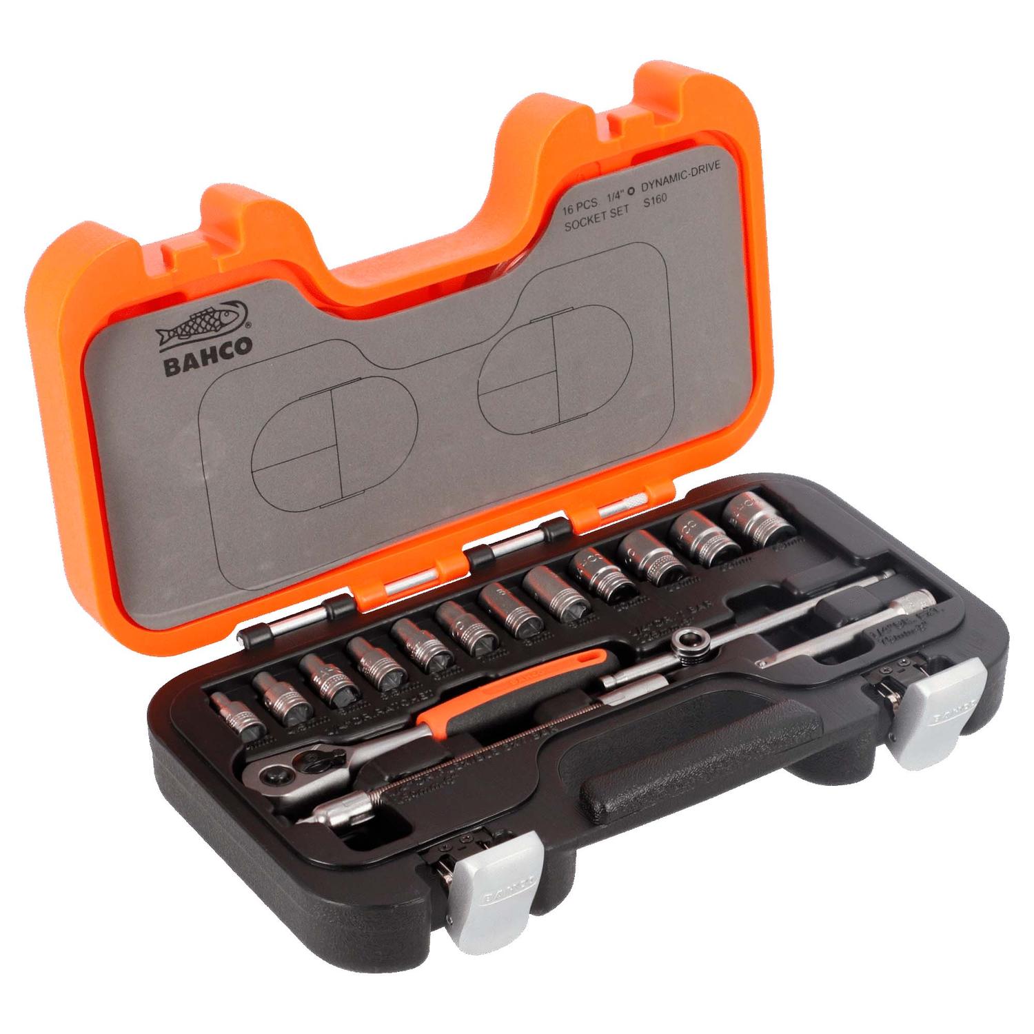 Juego De Dados Cuadrante de 1/4'' 16 Pzas. - Bahco - Herram.cl