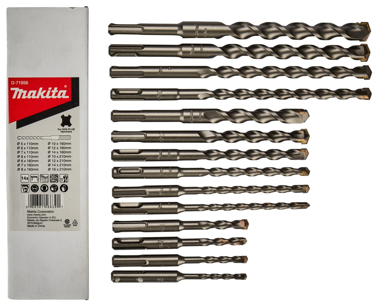Juego de brocas SDS - Plus 14 Pzas. - Makita - Herram.cl
