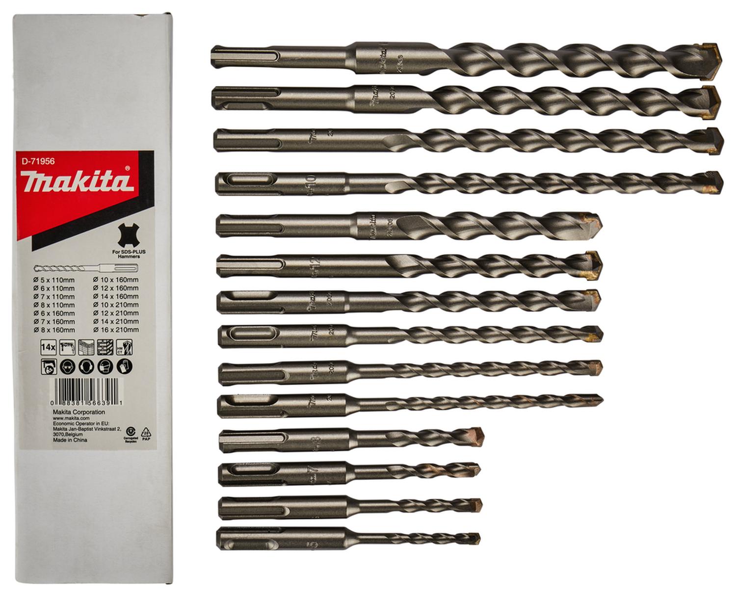 Juego de brocas SDS - Plus 14 Pzas. - Makita - Herram.cl