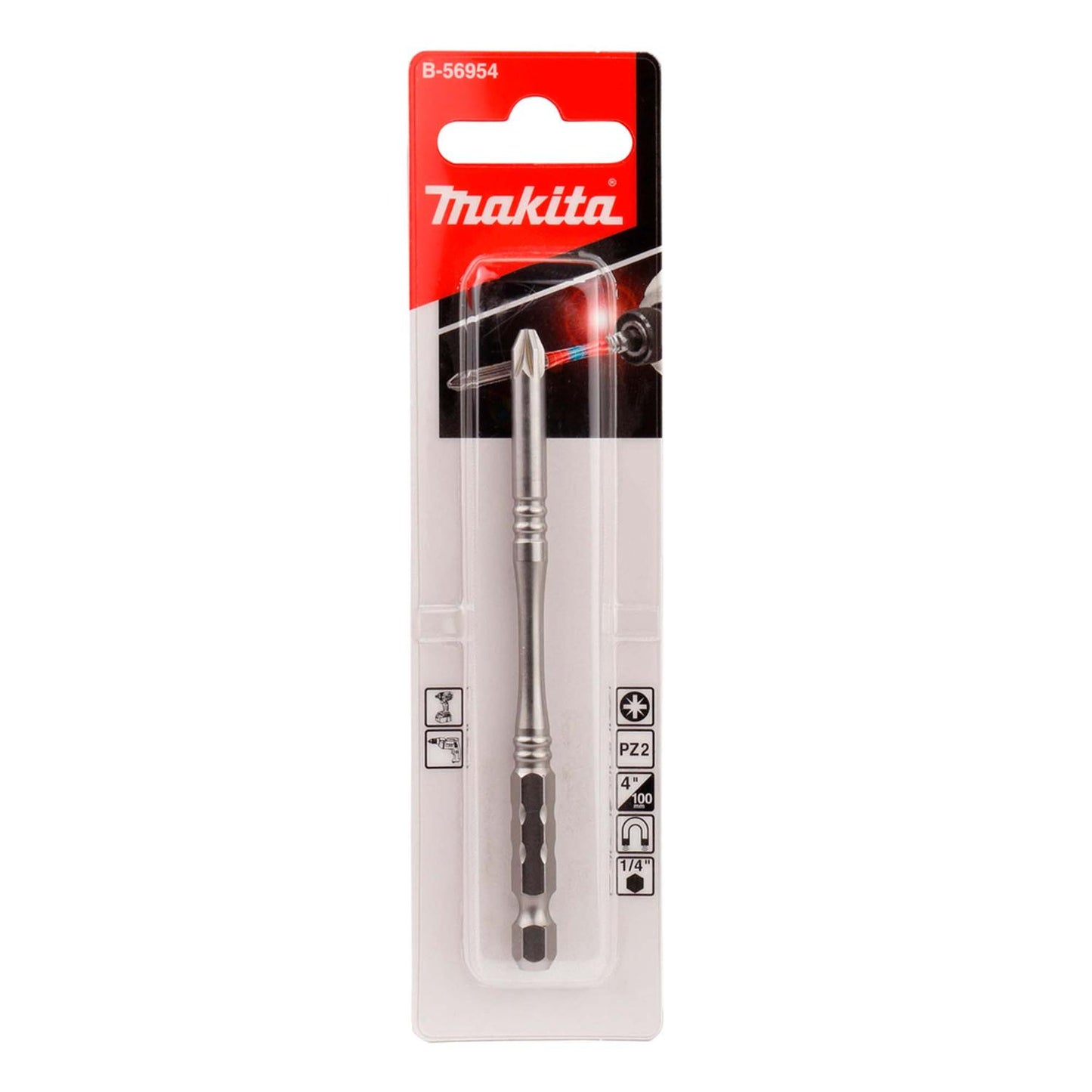 Punta De Torsión Delgada PZ2x100mm - Makita - Herram.cl