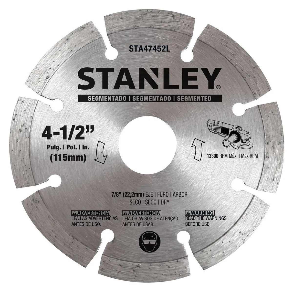 Disco Diamantado Segmentado Stanley STA47452L 4-1/2'' - Herram.cl