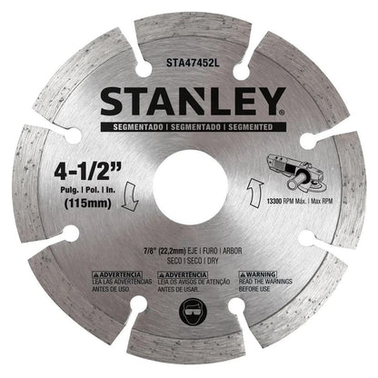 Disco Diamantado Segmentado Stanley STA47452L 4-1/2'' - Herram.cl
