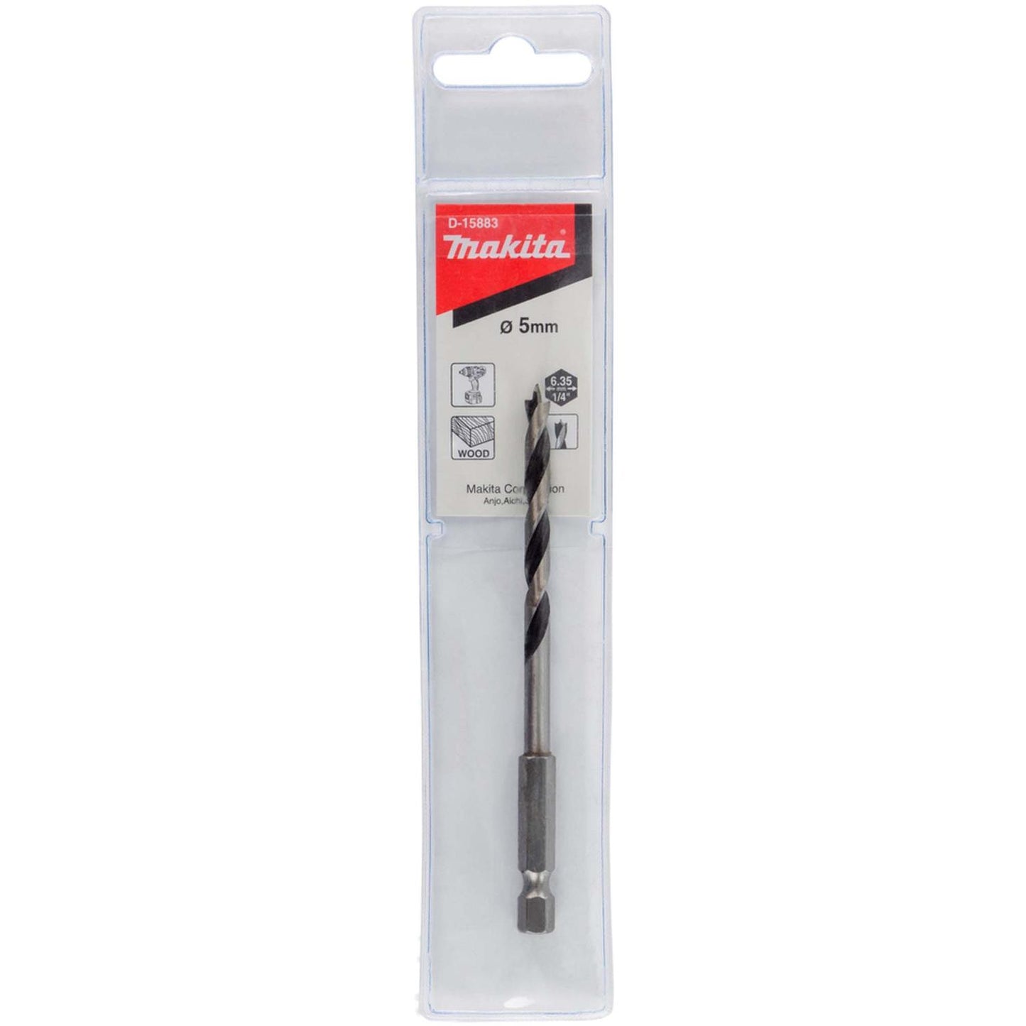 Broca Para Madera 5x100mm (Toma Hex. 1/4'') - Makita - Herram.cl